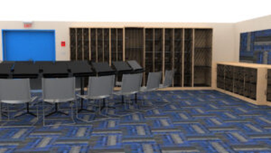 music room rendering featuring rhapsody music instrument storage